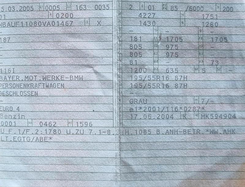 Gebraucht BMW 116 116 PS (85 kW) 2005 Grau Kleinwagen