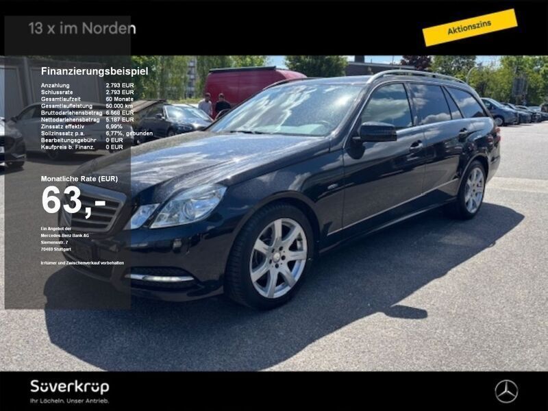 Metalliclack obsidianschwarz (metallic) Gebraucht 2010 Mercedes E350 Kombi | 6.950 € (Superpreis) - Bild 1/4