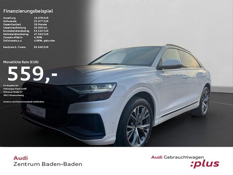 Weiß Gebraucht 2021 Audi Q8 S-Line SUV | 63.640 € (Etwas zu teuer) - Bild 1/4