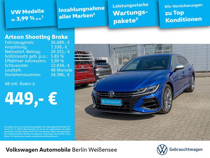 Blau Gebraucht 2023 VW Arteon R Kombi | 36.689 € (Guter Preis) - Bild 1/4
