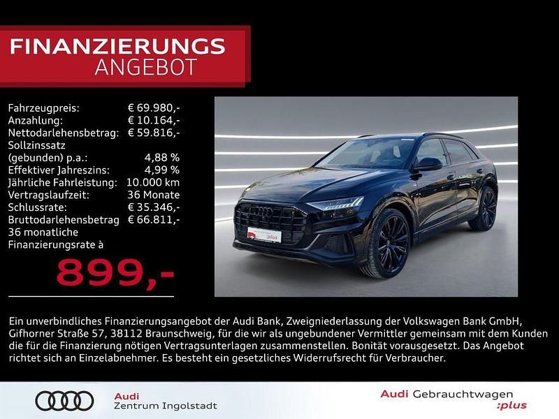 Schwarz Gebraucht 2022 Audi Q8 S-Line SUV | 69.980 € - Bild 1/3