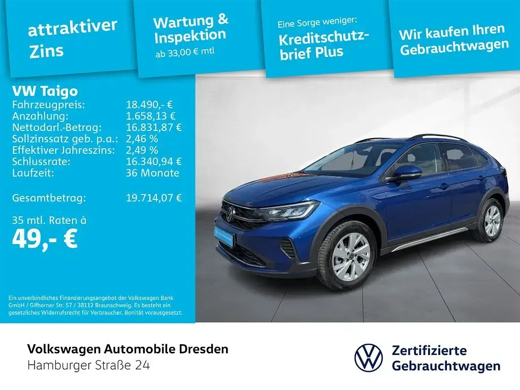 Gebraucht VW Taigo Life 95 PS (69 kW) 2025 Blau SUV