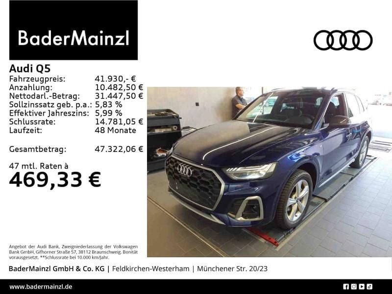Blau Gebraucht 2023 Audi Q5 S-Line SUV | 41.930 € (Superpreis) - Bild 1/4