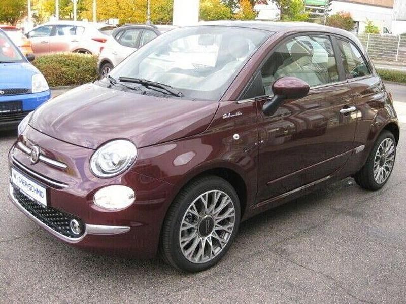 Opera bordeaux metallic (metallic) Gebraucht 2021 Fiat 500 Dolcevita Kleinwagen | 12.890 € (Fairer Preis) - Bild 1/4
