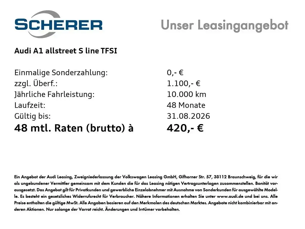 Neu Audi A1 Sport 116 PS (85 kW) 2026 Grau SUV