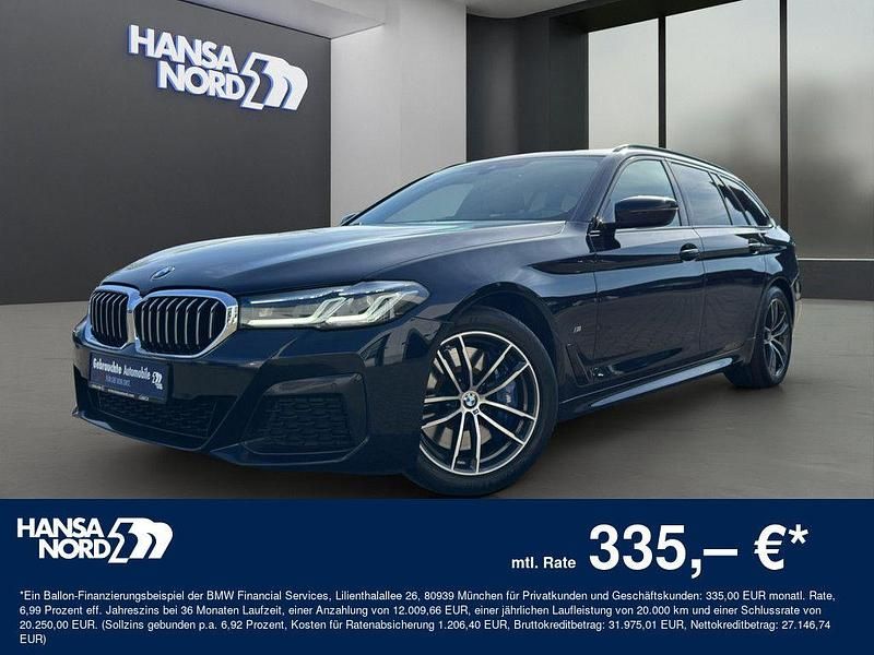 Schwarz / carbonschwarz (metallic) Gebraucht 2021 BMW 530 Performance Kombi | 37.950 € (Fairer Preis) - Bild 1/4