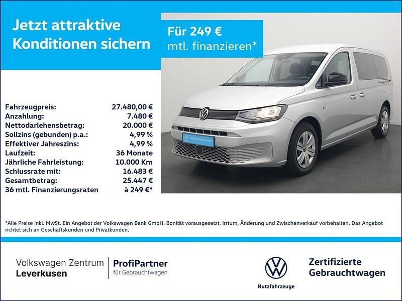 Reflexsilber Gebraucht 2021 VW Caddy Maxi Basis Van / Kleinbus | 27.480 € (Fairer Preis) - Bild 1/4