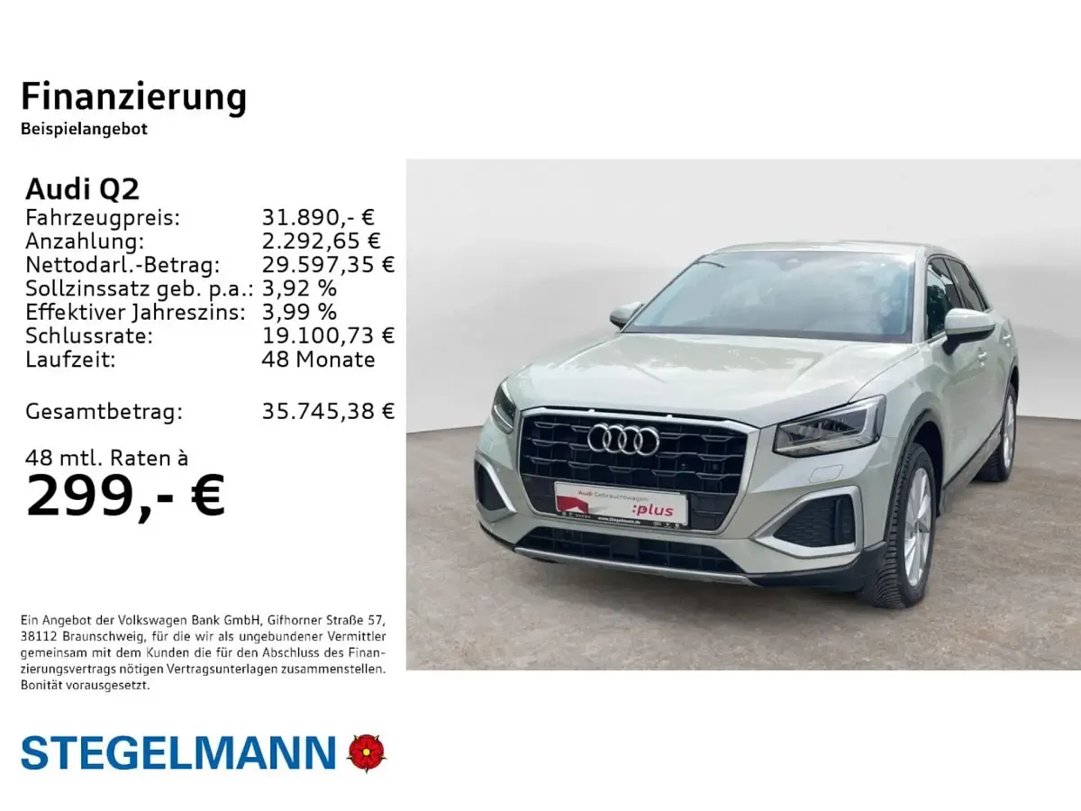Gebraucht Audi Q2 Advanced Plus 150 PS (110 kW) 2025 Tausilber metallic SUV