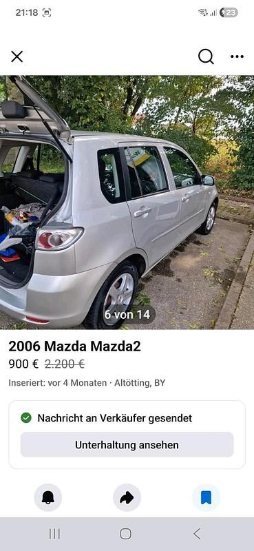 Second-hand Mazda 2 68 CP (50 kW) 2006 Argintiu Hatchback