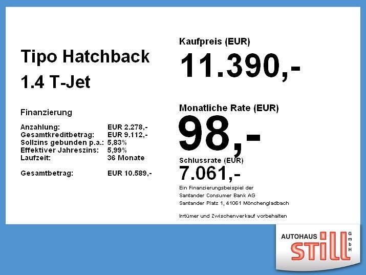 Gebraucht Fiat Tipo Lounge 120 PS (88 kW) 2019 Colore esterno (grigio underground (vr6 (metallic) Limousine