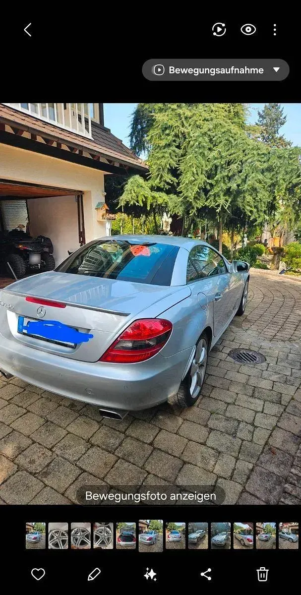 Second-hand Mercedes SLK200 184 CP (135 kW) 2010 Argintiu Cabrio