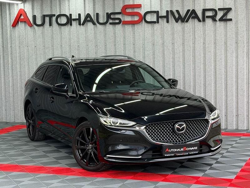 Jet black Gebraucht 2022 Mazda 6 Sports-Line Kombi | 23.990 € (Fairer Preis) - Bild 1/4