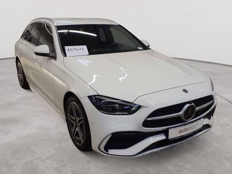 Polarweiß Gebraucht 2022 Mercedes C220 AMG line Kombi | 27.690 € (Guter Preis) - Bild 1/4
