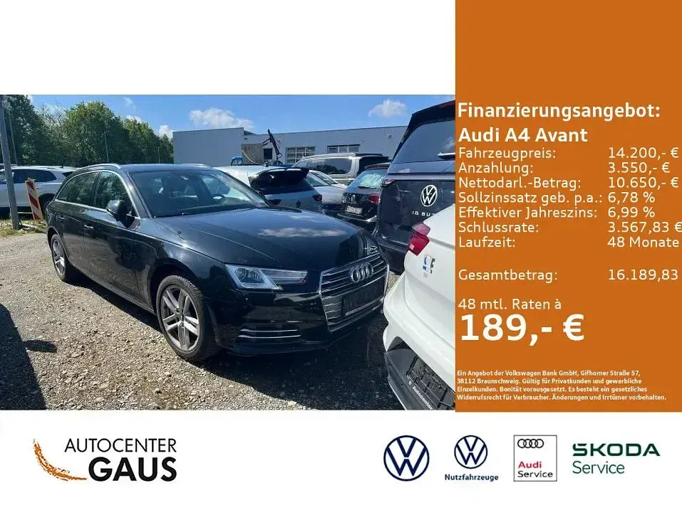 Używany Audi A4 Ambiente 190 KM (139 kW) 2017 Czarny Kombi