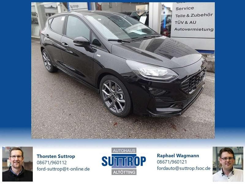 Obsidianschwarz Gebraucht 2023 Ford Fiesta ST-Line Kleinwagen | 24.990 € (Teuer) - Bild 1/4