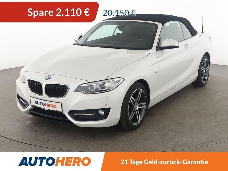 Weiß Gebraucht 2016 BMW 220 Sport Line Cabrio | 18.040 € (Fairer Preis) - Bild 1/3