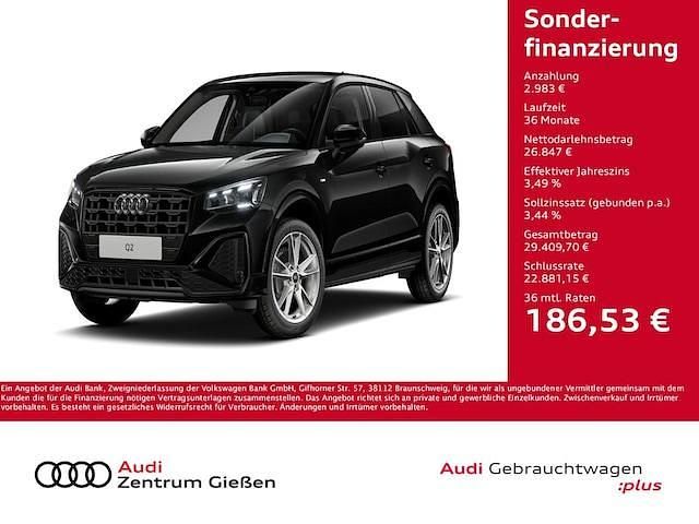 Mythosschwarz metallic Gebraucht 2025 Audi Q2 S-Line SUV | 29.830 € (Fairer Preis) - Bild 1/4