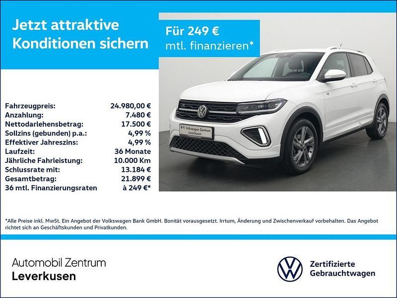 Pure white Gebraucht 2024 VW T-Cross R-line SUV | 24.980 € (Fairer Preis) - Bild 1/4