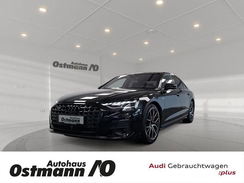 Mythosschwarz metallic Gebraucht 2023 Audi A8 S-Line Limousine | 73.550 € (Superpreis) - Bild 1/4