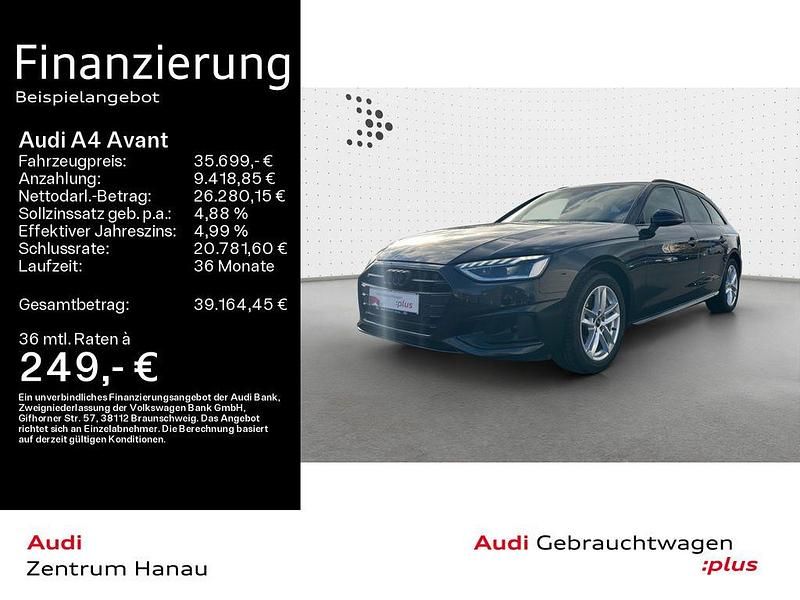 Mythosschwarz metallic Gebraucht 2022 Audi A4 Advanced Plus Kombi | 35.699 € (Teuer) - Bild 1/4