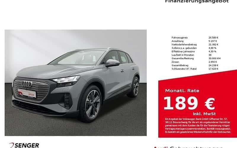 Grau Gebraucht 2022 Audi Q4 e-tron Ambiente SUV | 26.580 € (Guter Preis) - Bild 1/4