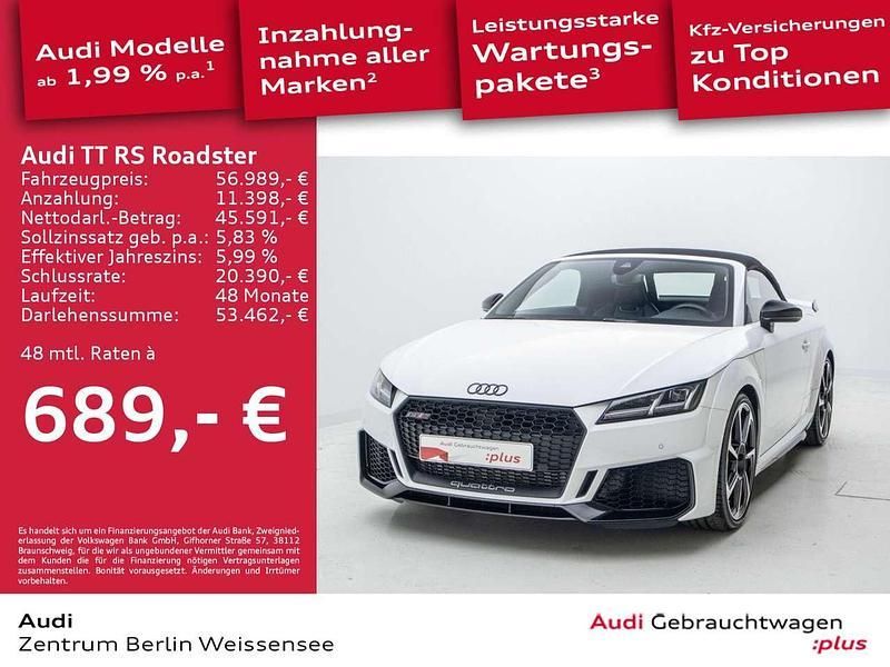 Gletscherweiß metallic Gebraucht 2021 Audi TT RS Coupé | 56.989 € (Guter Preis) - Bild 1/4