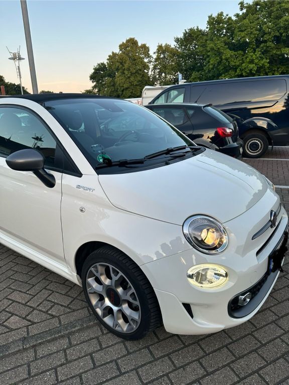 Weiß Gebraucht 2021 Fiat 500C Sport Cabrio | 12.100 € (Guter Preis) - Bild 1/4