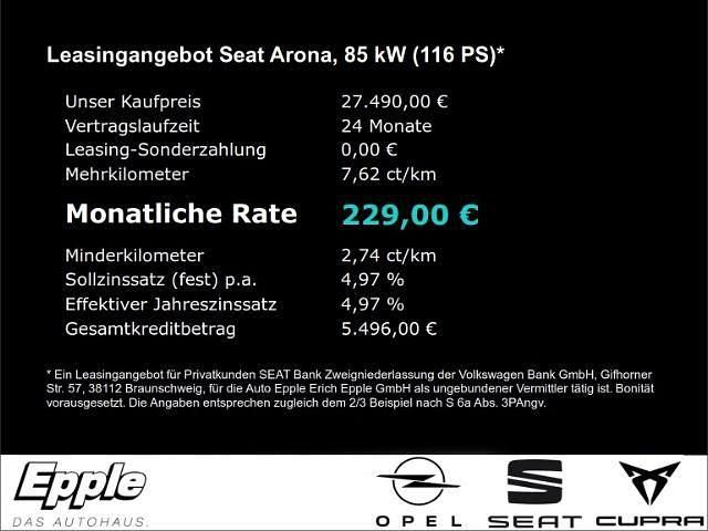 Schwarz Neu 2025 Seat Arona SUV | 27.490 € (Fairer Preis) - Bild 1/1