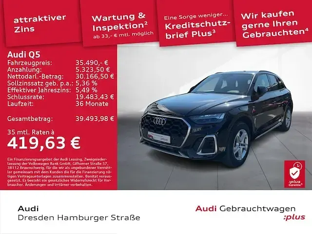 Gebraucht Audi Q5 S-Line 299 PS (219 kW) 2023 Mythosschwarz metallic SUV