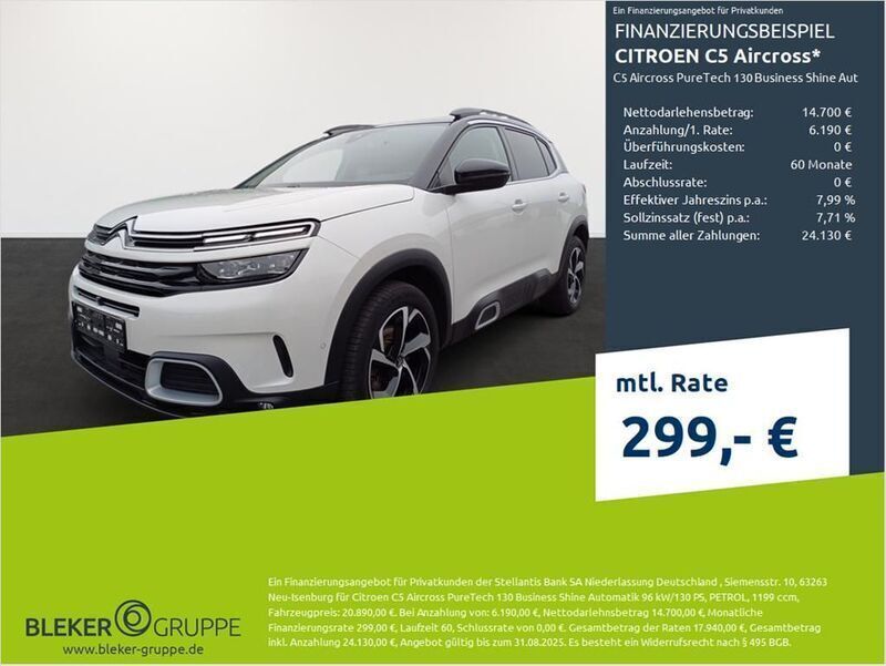 Perlmutt weiß Gebraucht 2021 Citroën C5 Aircross Business Class SUV | 20.890 € (Fairer Preis) - Bild 1/3