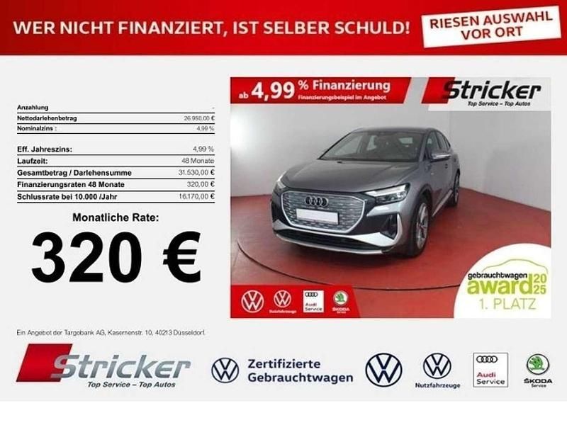 Taifungrau metallic Gebraucht 2022 Audi Q4 Sportback e-tron S-Line SUV | 26.950 € (Superpreis) - Bild 1/4
