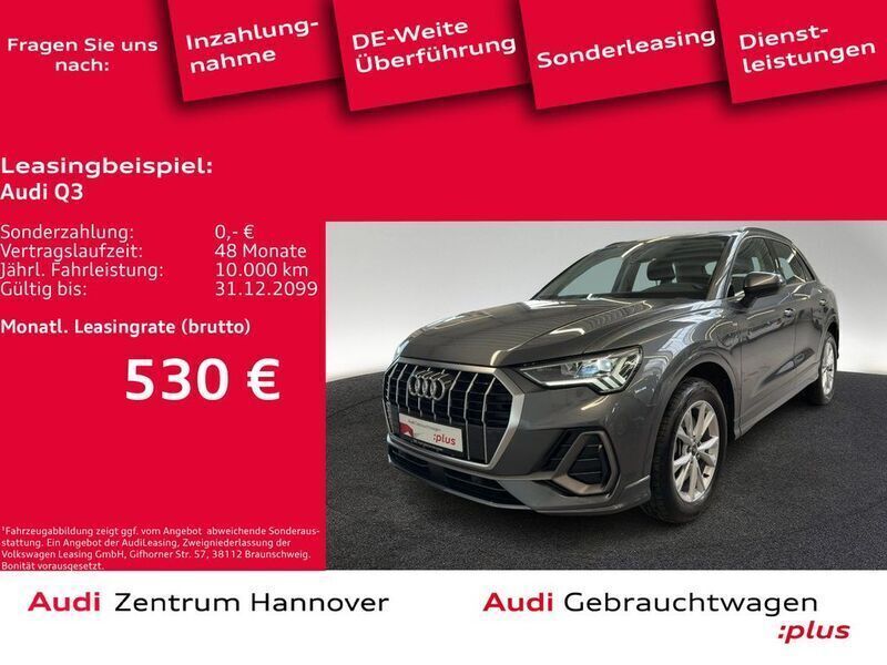 6y daytonagrau perleffekt (metallic) Gebraucht 2022 Audi Q3 S-Line SUV | 33.450 € (Superpreis) - Bild 1/4