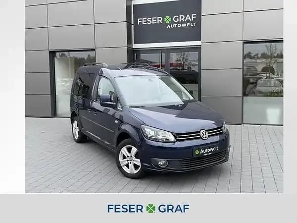 Usata VW Caddy 105 CV (77 kW) 2013 Blu Monovolume