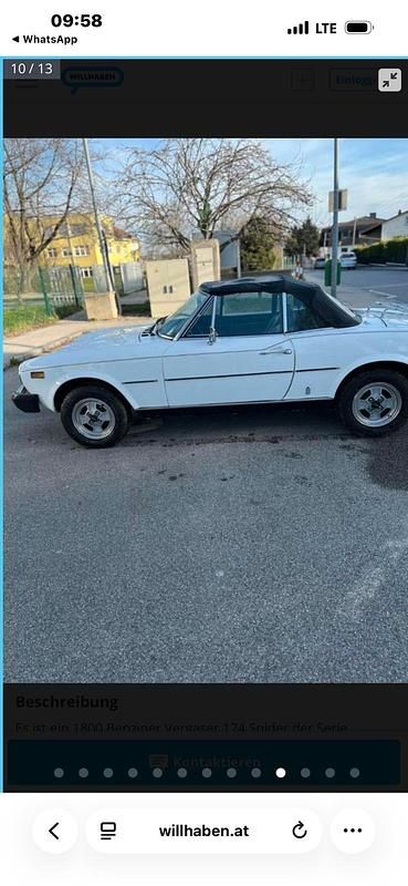 Gebraucht Fiat 1800 86 PS (63 kW) 1978 Weiß Cabrio