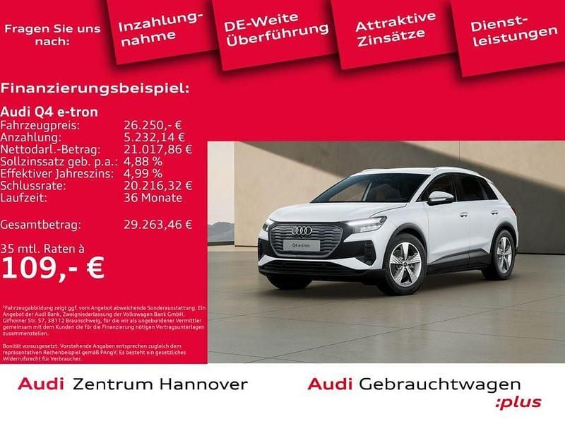 2y gletscherweiß metallic Gebraucht 2023 Audi Q4 e-tron Performance SUV | 26.250 € (Guter Preis) - Bild 1/4