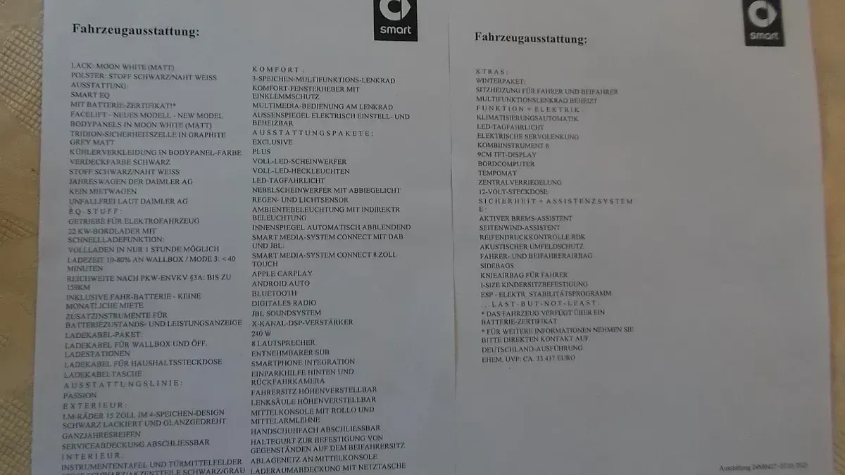 Gebraucht Smart ForTwo Coupé 60 kW (82 PS) 2023 Weiß Kleinwagen