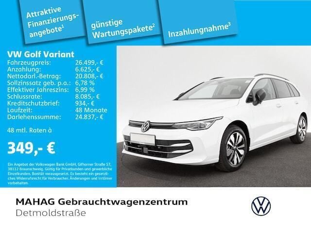 Pure white Gebraucht 2024 VW Golf VIII Goal Kombi | 29.482 € - Bild 1/1