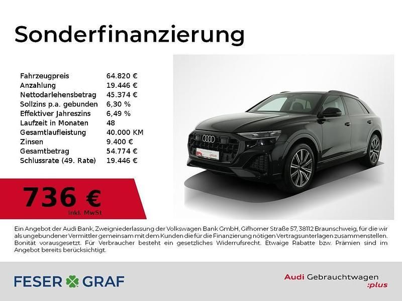 Mythosschwarz metallic Gebraucht 2025 Audi Q8 Ambiente SUV | 64.820 € (Fairer Preis) - Bild 1/1