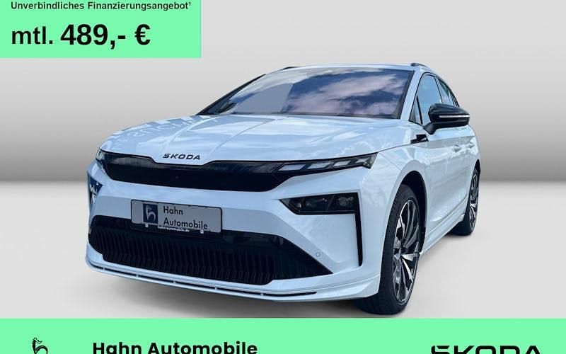 Moonweiss metallic Neu 2025 Skoda Enyaq iV SportLine SUV | 55.480 € (Fairer Preis) - Bild 1/4