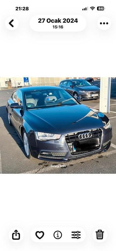 Blau Gebraucht 2015 Audi A5 Sportback S-Line Limousine | 13.000 € (Superpreis) - Bild 1/4