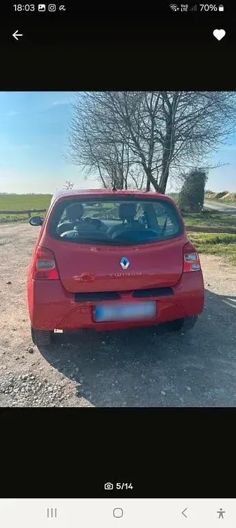 Brugt Renault Twingo 75 HK (55 kW) 2009 Rød Hatchback