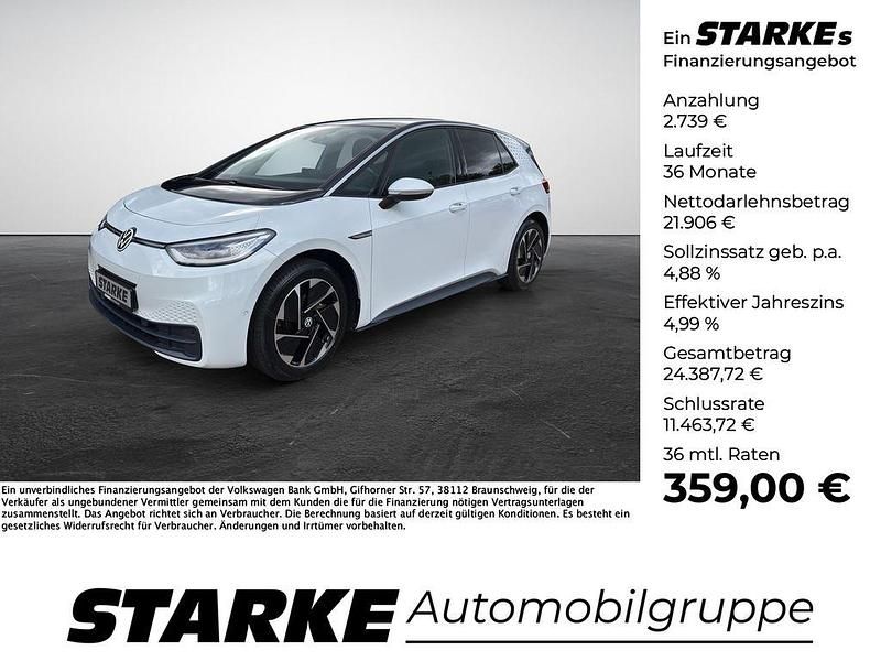 Gletscherweiß metallic Gebraucht 2022 VW ID.3 Pro Performance Kleinwagen | 24.645 € (Fairer Preis) - Bild 1/4
