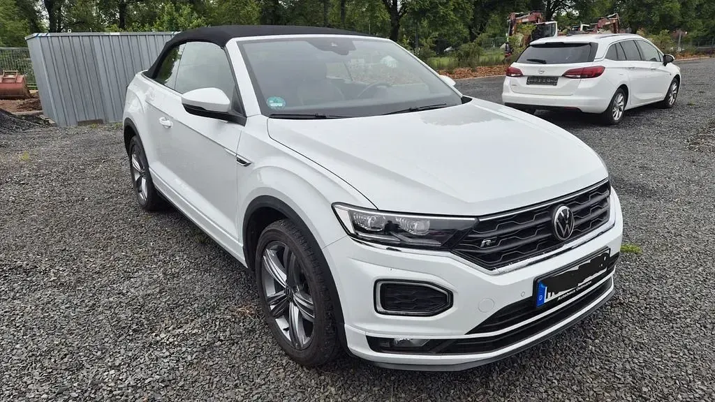 Gebraucht VW T-Roc Cabriolet R-line 150 PS (110 kW) 2021 Weiß Cabrio