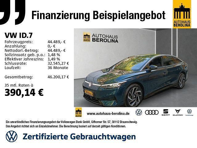 Aquamarinblau metallic Gebraucht 2025 VW ID.7 Pro Kleinwagen | 44.219 € (Guter Preis) - Bild 1/4