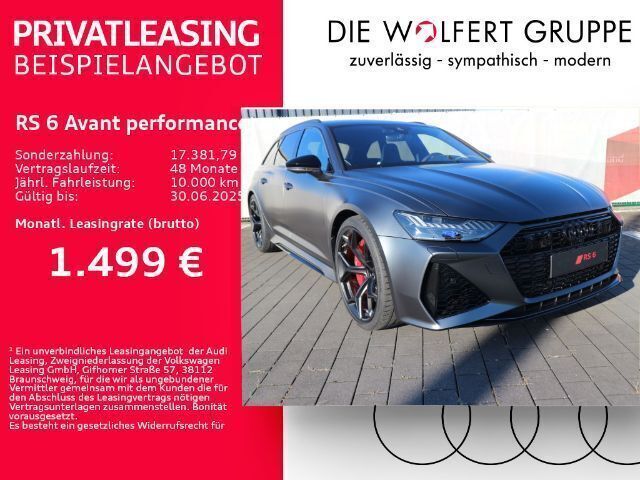 Matteffektlackierung audi exclusive Gebraucht 2025 Audi RS6 Performance Kombi | 165.596 € - Bild 1/4