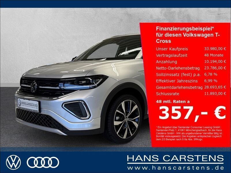 Silber Gebraucht 2024 VW T-Cross R-line SUV | 33.980 € - Bild 1/4