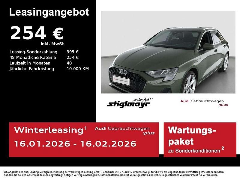 Distriktgrün metallic Gebraucht 2025 Audi A3 Advanced Plus Limousine | 32.740 € (Superpreis) - Bild 1/3