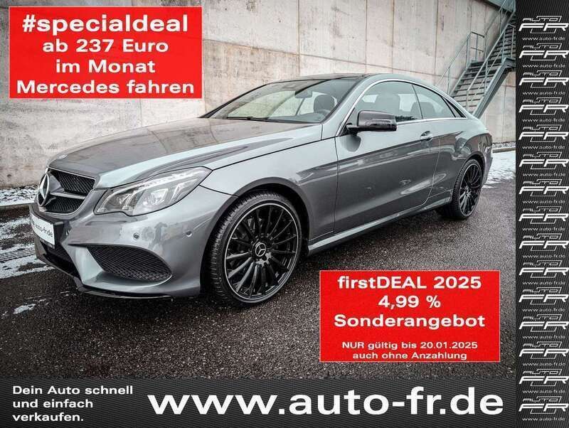 Selenitgrau metalliclack Gebraucht 2017 Mercedes E220 AMG line Coupé | 29.699 € (Superpreis) - Bild 1/4