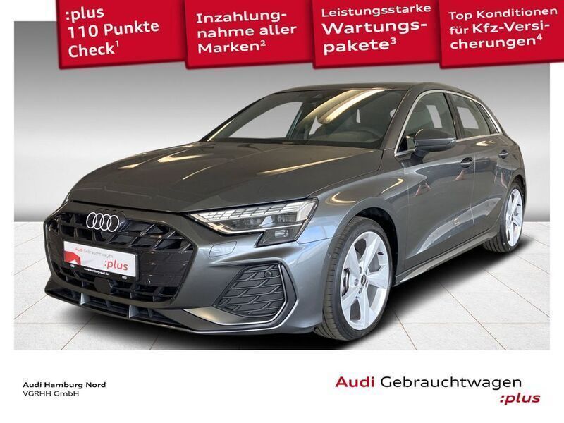 Grau Gebraucht 2024 Audi A3 Sportback S-Line Kleinwagen | 37.780 € (Guter Preis) - Bild 1/3
