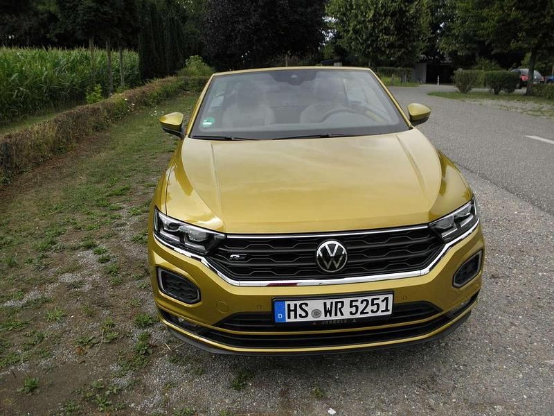 Gelb Gebraucht 2021 VW T-Roc Cabriolet R-line Cabrio | 26.000 € (Fairer Preis) - Bild 1/4